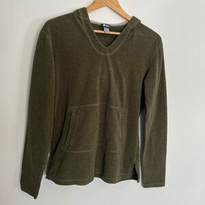 Mountain Equipment Co-Op. Hooded Sweater. Olive  Green. Size L (Fits M). Womens